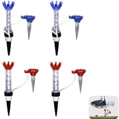 新品 ゴルフ マグネットティー ロングティー 紛失防止 保護ひも付き ショット ティー ゴルフティー ホルダー レッド・ブルー 各2個セット (4個入り)