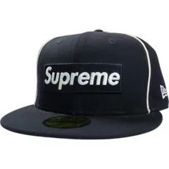 Size【7　1/2(L)】 SUPREME シュプリーム 17SS Box Logo Piping New Era Cap NAVY ニューエラーキャプ 紺 【中古品-良い】 20822260