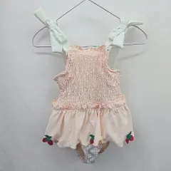 ◇ Θ petit main プティマイン 刺繡入り ノースリーブ ミニ丈 ワンピース サイズ100 マルチカラー キッズ 子供服 E  【1507080003116】