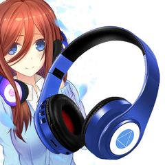 【新着商品】Miku） コスプレ ヘッドフォン アニメ風 Bluetooth 中野三玖（Nakano ワイヤレス マイク内蔵 中野三玖 イヤホン 折りたたみ式 ケーブル着脱式 Bluetoothヘッドホン コスプレ 音楽 クリスマス/ハロウィン/イベント/大人