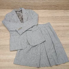 ◇ Tru Trussardi セットアップ　ストライプ柄　裏地 ひざ丈 - ジャケット　スカート サイズ40 グレー系 レディース E 【1212260012375】