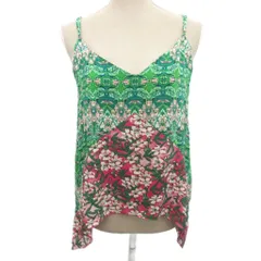 ビーシービージーマックスアズリア BCBGMAXAZRIA カットソー ノースリーブ 総柄 花柄 M 緑 グリーン ピンク RAH1S435 ■YHS4のサムネイル