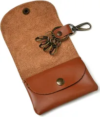 本革幸房 キーケース メンズ レザーソムリエ監修／整理収納アドバイザー監修 キーホルダー 小銭入れ レディース ライトブラウン( (1)ライトブラウン)