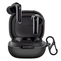 【数量限定】Soundcore P40I 用 ケース カバー Mosasa Anker シリコン保護ケース充電便利 全面保護紛失防止滑り止め 軽量キズ防止 スリム 薄型 旅行 耐衝撃 防塵-ブラック