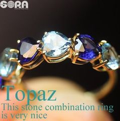 サファイア ブルートパーズ リング k18 【鑑別書付】SAサファイア SAロイヤルスイスブルートパーズ ハート 3.50ct 指輪 11号（サイズ直し可） ゴールド イエローゴールド YG