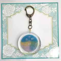 【福祉施設制作】さっちゃん作　キーホルダー　「シマエナガ シャカシャカキンホルダー（レジン製作）」NO.1878