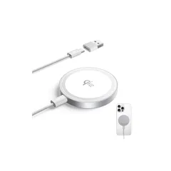 THREEKEY ワイヤレス充電器【Qi2 PSE 公式認証】15W超低温 MagSafe充電器 両面マグネット式 マグセーフ充電器 1:1適合 ?磁気 iPhone 17/16/15/14/13/12シリーズ/Galaxy S25 Ultra対応 60W 0