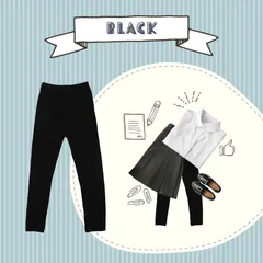 【新品】キッズコットンレギンス　ブラック　100~150