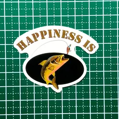 防水ステッカー【B35】釣り フィッシング 魚 かっこいい ブラックバス