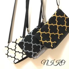 大人の4wayショルダーバッグミニ　モロッカン  移動ポケット　サコッシュ