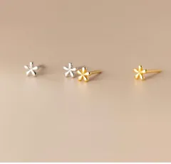 極小 ピアス フワラー ハート キャッチ付き シルバー ゴールド S925 小さめ 高見え 小ぶり silver925 シルバー925 ジルコニア レディース かわいい おしゃれ