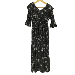 ユーズドフルギ USED古着 フリル襟花柄肩スリットワンピース レディース JPN：M 