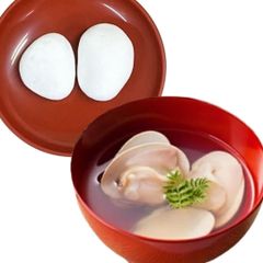 【はまぐりのお吸い物1食＋歯固め石】セット お食い初め 100日祝い