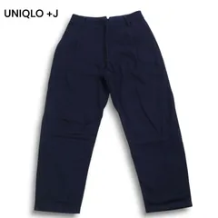 UNIQLO +J ユニクロ × ジルサンダー 秋冬★ ウール ブレンド タック スラックス パンツ Sz.73cm　メンズ ネイビー