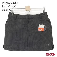 PUMA GOLF プーマゴルフ インナー付きスカート ストライプ柄 ブラック系 O [240001812904]#