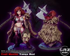 Gaz Minis | Troll Hunter Tanya Red | 3Dプリント ミニチュア TRPG