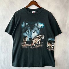 95年コピーライト】GARDNER 狼 ウルフ ヴィンテージTシャツ 黒 XL 