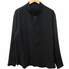 ジョルジオアルマーニ GIORGIO ARMANI スタンドカラーシャツブルゾン ジャケット テーラード 黒 ブラック 50 約XLサイズ IBO50のサムネイル