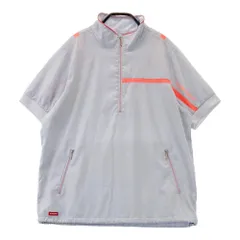 サイズ：L LE COQ GOLF ルコックゴルフ  裏メッシュ 半袖 ハーフジップジャケット  グレー系 [240101398903] ゴルフウェア レディース ストスト