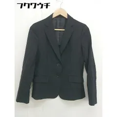 ◇ COMME CA ISM コムサイズム 肩パット 2B シングル 長袖 テーラードジャケット サイズ L ブラック レディース  【1109090004727】