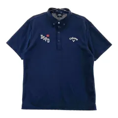 サイズ：LL CALLAWAY キャロウェイ 2023年モデル 半袖ポロシャツ ボタンダウン  ネイビー系 [240101525135] ゴルフウェア メンズ ストスト