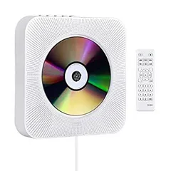 【中古】(未使用･未開封品)CDプレーヤー 置き＆壁掛け式 1台多役 プルスイッチ式 Gueray Blue4.2 USB対応 microSD LEDディスプレイ 新バージョンのリモコン付き 音楽再生/