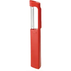 マーナ (marna) 立つピーラー ( レッド ) 手にフィットしやすい 三角グリップ ( 自立 / 縦型 ) 皮むき器 ピーラー i型 ステンレス K218R