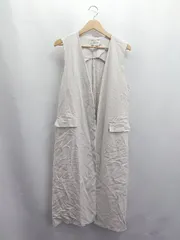 ◇ ◎ ⊇ UNITED ARROWS ユナイテッドアローズ ロングベスト サイズF ホワイト系 レディース E  【1503310015379】