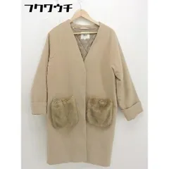 ■ ◎ OZOC オゾック ライナー フェイクファー付き 長袖 コート サイズ38 ベージュ系 レディース  【中古】 【1111160007941】のサムネイル