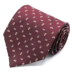 タカオイケダ ブランドネクタイ ペイズリー 小紋柄 シルク メンズ ブラウン TAKAO IKEDA 【中古】