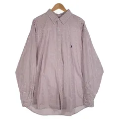 Ralph Lauren ラルフローレン CLASSIC FIT チェック ボタンダウンシャツ ホワイト レッド ネイビー Size 3XB