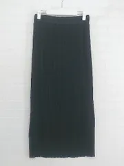 ◇ JEANASIS ジーナシス ウエストゴム ロング プリーツ スカート サイズF ブラック レディース P  【中古】 【1209200006488】