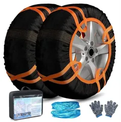 タイヤチェーン 布製 スノーソックス 非金属 軽量 静音 滑り止め 簡単装