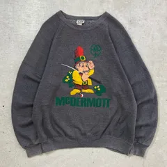 90年代 USA製 Lee リー McDERMOTT 発泡プリント スウェットシャツ メンズL相当 