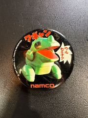 🦖【ワギャン缶バッジ】　1987年　当時物　おもちゃ　雑貨　景品　昭和レトロ　ナムコ　namco バンダイ　BANDAI 恐竜　ロボット　ワギャンランド　パラダイス　ゲーム