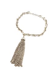 OX JEWELRY風 ハンドメイド タッセルシルバーネックレス シルバー925