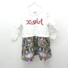 ◇ ⊇ X-girl Disneyプリンセス キッズ ベビー 長袖 ひざ下丈 ワンピース サイズ80 ホワイト レッド 女の子 E  【1503310002300】