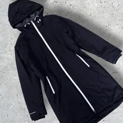 極美品 UNDER ARMOUR ベンチコート 中綿ロングコート レディース ブラック