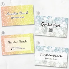 【透明ケース付き】名刺印刷◇アクセサリー台紙◇ショップカード／キラキラ名刺100枚／シンプル名刺／オーダー名刺