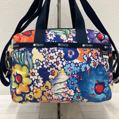 5479 LeSportsac レスポートサック　2way　ショルダーバッグ　ハンドバッグ　ツモリチサト　TSUMORI CHISATO　エッセンシャル　コラボ　花柄　フラワー　ポップ　カジュアル　シンプル　ブルー　マルチカラー
