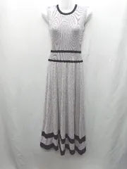 ◇ ⊂ An MILLE ロング丈 ワンピース サイズ表記なし グレー ブラック レディース E  【1410290074169】