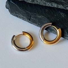 ステンレスピアス　フープピアス　アクセサリー　18kコーティング　INS　アレルギー対応