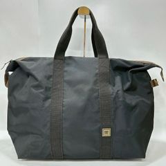 ★M19 dunhill ダンヒル ナイロン ボストンバッグ トートバッグ 大容量 旅行 無地 内側チャック収納あり ブラック メンズ バッグ 鞄