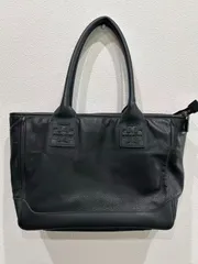 中古美品正規品トリーバーチ️希少 トートバッグ レザー ダブルロゴ A4可能 大容量