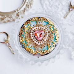 キラキラ魔法のピルケース　butterfly パステルブルー＆ピンク　　コンパクト