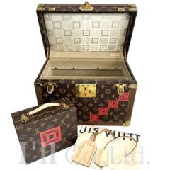 Louis Vuitton　ルイ・ヴィトン　ボワット・ファルマシー　市川海老蔵　コラボ　限定　モノグラムカブキ　M20407　ブランドバッグ　化粧ケース　トランク　ハードケース　成田屋　家紋　歌舞伎　西陣織【69284】