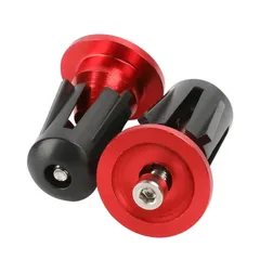 自転車ハンドル  自転車アルミ合金ハンドルキャップ  ハンドルエンドプラグ  バーエンドプラグ  バーエンドキャップ  アルミ合金  ロードバイク  防水  防塵 耐久性  滑り止め  軽量  2個セット（レッド）