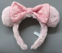 【中古】アクセサリー(非金属) ミニーマウス(ピンク/もこもこ/リボンスパンコール) カチューシャ 「ディズニー」 東京ディズニーリゾート限定