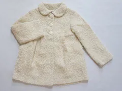 ベベ bebe アウトレット 子供服 女の子 110cm コート 白 秋 冬 ★3 アウター 冬服 ガールズ 女児 キッズ 【中古】 ユーズド リサイクル 古着 子ども服 こども