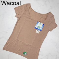 【新品タグ付き】Wacoal　ワコール　インナー　トップス　2分袖　半袖　L　ランジェリー　下着ㅤKA　ベージュ　シンプル　クールクリスタ・ヌーディ　ワコールさわやか研究所　ひんやり　サラサラ　ヌーディ　プレゼント　ギフト